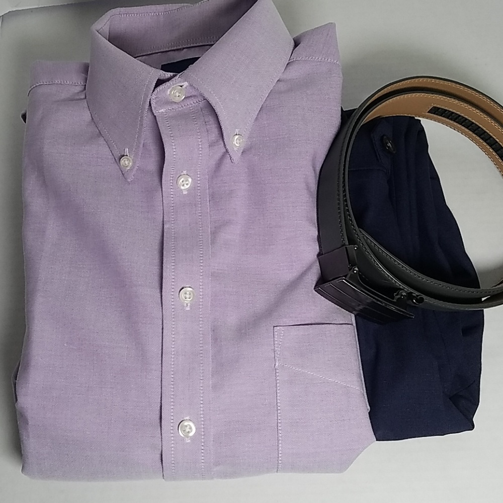 Stafford travel winkle free Oxford dress shirt
